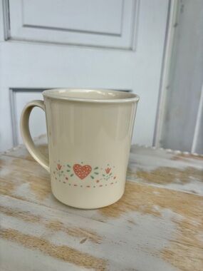 Vintage Corelle Forever Yours Mug Heart Floral Corning USA